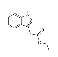 (2,7-dimethyl-indol-3-yl)-acetic acid ethyl ester Structure