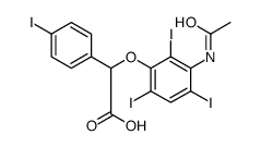 2-[3-(Acetylamino)-2,4,6-triiodophenoxy]-2-(p-iodophenyl)acetic acid structure