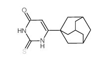 4(1H)-Pyrimidinone,2,3-dihydro-2-thioxo-6-tricyclo[3.3.1.13,7]dec-1-yl-结构式