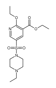 2-Ethoxy-5-(4-ethylpiperazin-1-ylsulphonyl)pyridine-3-carboxylic Acid Ethyl Ester结构式
