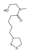5-(dithiolan-3-yl)-N-(2-hydroxyethyl)-N-methylpentanamide结构式