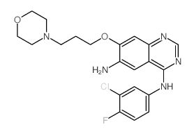N4-(3-氯-4-氟苯基)-7-(3-吗啉丙氧基)喹唑啉-4,6-二胺结构式