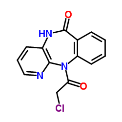 5,11-Dihydro-11-chloroacetyl-6h-pyrido[2,3-b][1,4]benzodiazepine-6-one Structure