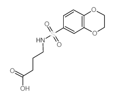 4-(2,3-二氢苯并[1,4]二噁英-6-磺酰基氨基)-丁酸结构式
