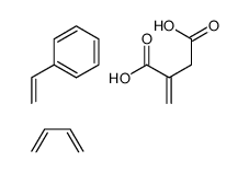 亚甲基丁二酸与1,3-丁二烯和乙烯基苯的聚合物结构式