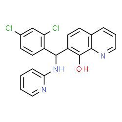 7-((2,4-二氯苯基)(吡啶-2-基氨基)甲基)喹啉-8-醇结构式