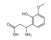 3-氨基-3-(2-羟基-3-甲氧基苯基)-丙酸结构式