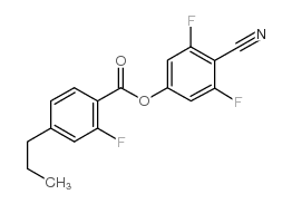 Benzoic acid, 2-fluoro-4-propyl-, 4-cyano-3,5-difluorophenyl ester结构式