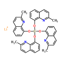 四(2-甲基-8-羟基喹啉)硼锂结构式