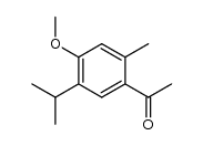 1-(5-isopropyl-4-methoxy-2-methyl-phenyl)-ethanone结构式