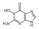 2-amino-1-hydroxy-1,7(9)-dihydro-purin-6-one Structure
