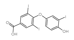 4-(4'-hydroxy-3'-iodophenoxy)-3,5-diiodo-benzoic acid结构式