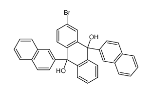2-bromo-9,10-di(2-naphthyl)-9,9,10,10-tetrahydroanthracene-9,10-diol结构式