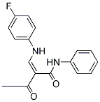 2-ACETYL-3-((4-FLUOROPHENYL)AMINO)-N-PHENYLPROP-2-ENAMIDE Structure