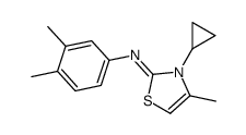 3-cyclopropyl-N-(3,4-dimethylphenyl)-4-methyl-1,3-thiazol-2-imine Structure