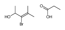 3-bromo-4-methylpent-3-en-2-ol,propanoic acid结构式