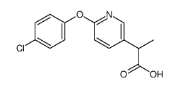 2-[6-(4-chloro-phenoxy)-pyridin-3-yl]-propionic acid结构式