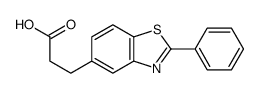 3-(2-phenyl-1,3-benzothiazol-5-yl)propanoic acid结构式