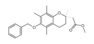 (6-benzyloxy-2,5,7,8-tetramethyl-chroman-2-yl)-acetic acid methyl ester Structure