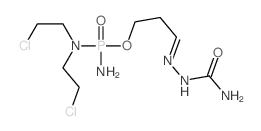 Phosphorodiamidic acid,N,N-bis(2-chloroethyl)-, 3-[2-(aminocarbonyl)hydrazinylidene]propyl ester structure