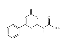 2-乙酰氨基-6-苯基-4-嘧啶酮结构式