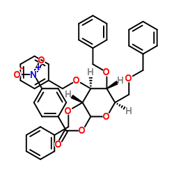 2,3,4,6-四苄基-D-吡喃葡萄糖酸-1-对硝基苯甲酸酯结构式