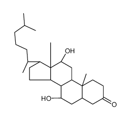 7alpha,12alpha-二羟基-5beta-胆甾烷-3-酮结构式