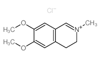 Isoquinolinium,3,4-dihydro-6,7-dimethoxy-2-methyl-, chloride (1:1) Structure