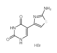 5-(2-amino-1,3-thiazol-4-yl)-1H-pyrimidine-2,4-dione结构式