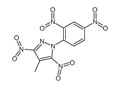 1-(2,4-dinitrophenyl)-4-methyl-3,5-dinitropyrazole结构式