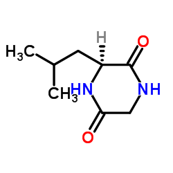 (3S)-3-Isobutyl-2,5-piperazinedione Structure