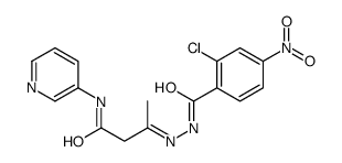 2-chloro-4-nitro-N-[[4-oxo-4-(pyridin-3-ylamino)butan-2-ylidene]amino]benzamide Structure