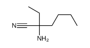 2-amino-2-ethylhexanenitrile Structure