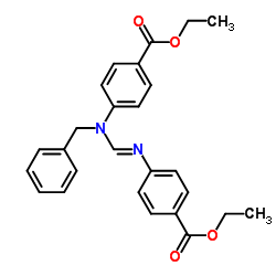 N,N'-双(4-乙氧甲酰基苯基)-N-苄基甲脒结构式
