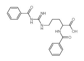 L-Ornithine,N2-benzoyl-N5-[(benzoylamino)iminomethyl]-结构式
