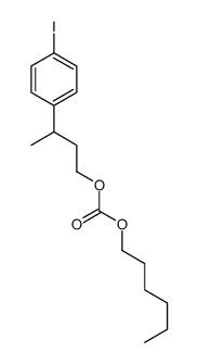 Hexyl 3-(p-iodophenyl)butyl=carbonate结构式