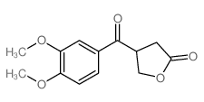 2(3H)-Furanone,4-(3,4-dimethoxybenzoyl)dihydro- Structure