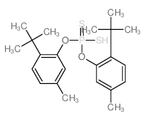 Phosphorodithioic acid,O,O-bis(6-tert-butyl-m-tolyl) ester (8CI)结构式