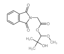 2H-Isoindole-2-aceticacid, 1,3-dihydro-1,3-dioxo-, 2-hydroxy-1-methoxy-2-methylpropyl ester结构式
