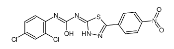 1-(2,4-dichlorophenyl)-3-[5-(4-nitrophenyl)-1,3,4-thiadiazol-2-yl]urea结构式
