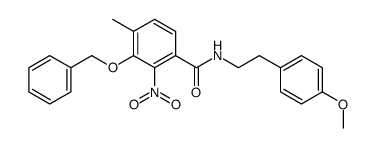 3-benzyloxy-N-(4-methoxy-phenethyl)-4-methyl-2-nitro-benzamide Structure