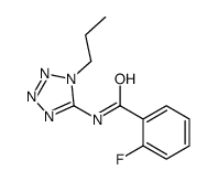Benzamide, 2-fluoro-N-(1-propyl-1H-tetrazol-5-yl)- (9CI) Structure