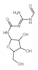 N-[amino-[[3,4-dihydroxy-5-(hydroxymethyl)oxolan-2-yl]carbamoylamino]methylidene]formamide结构式