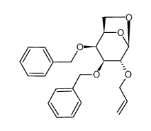 2-O-allyl-1,6-anhydro-3,4-di-O-benzyl-β-D-galactopyranose Structure