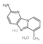 2-氨基-6-甲基二吡啶[1,2-A:3’,2’-D]咪唑盐酸盐水合结构式