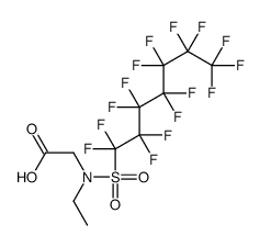 N-ethyl-N-[(pentadecafluoroheptyl)sulphonyl]glycine结构式
