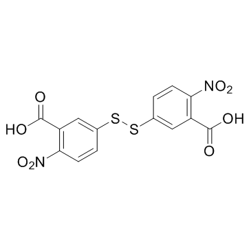 5,5＇二硫代双(2-硝基苯甲酸)(DTNB)结构式