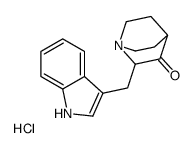 2-(1H-indol-3-ylmethyl)-1-azabicyclo[2.2.2]octan-3-one,hydrochloride结构式