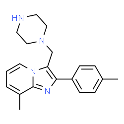 8-METHYL-3-PIPERAZIN-1-YL-METHYL-2-P-TOLYL-IMIDAZO[1,2-A]PYRIDINE Structure