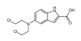 5-[bis(2-chloroethyl)amino]-1H-indole-2-carboxylic acid Structure